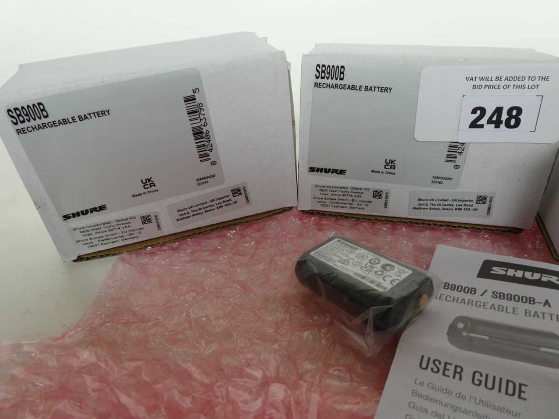 +VAT 10 boxed Shure SB900b rechargeable batteries - Image 2 of 2