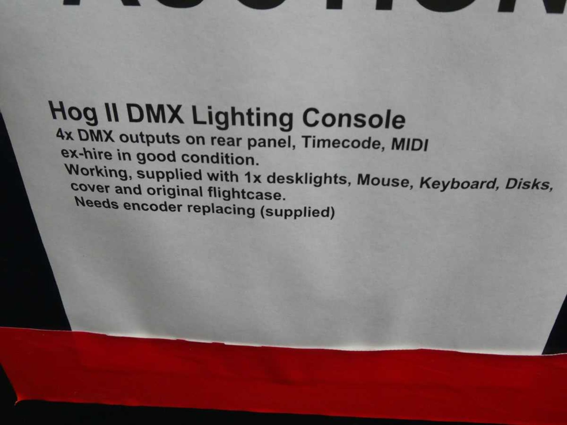+VAT Hog II DMX Lighting Console with 4x DMX outputs on rear panel, Timecode, MIDI, 1x desklights, - Image 5 of 5