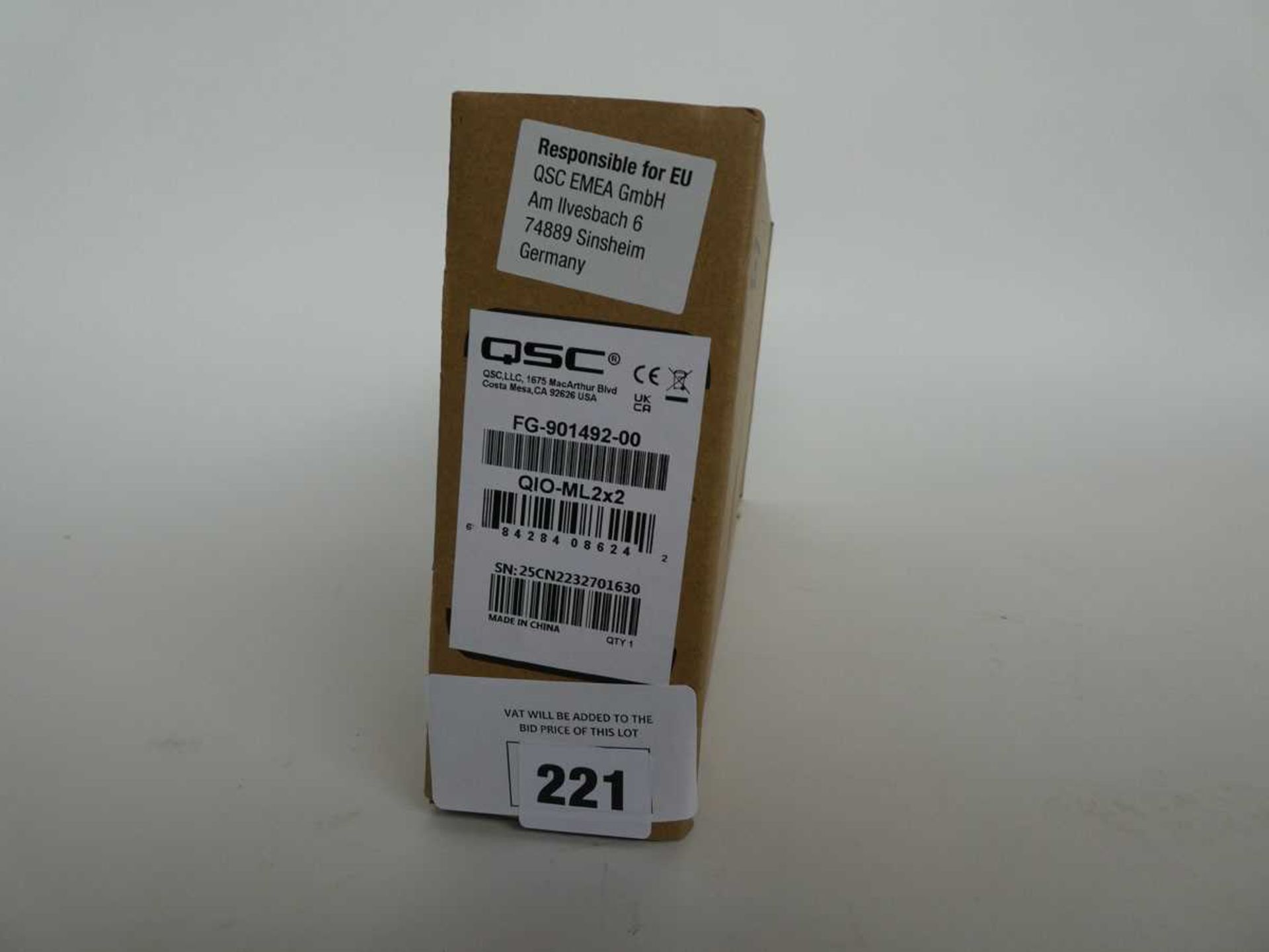 +VAT QSC QIO-ML2X2 Network Mic/Line I/O expander unit in box - Image 2 of 3