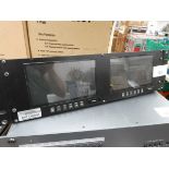 +VAT LRM7521 rack mount display with 2 x 7" LCD monitors