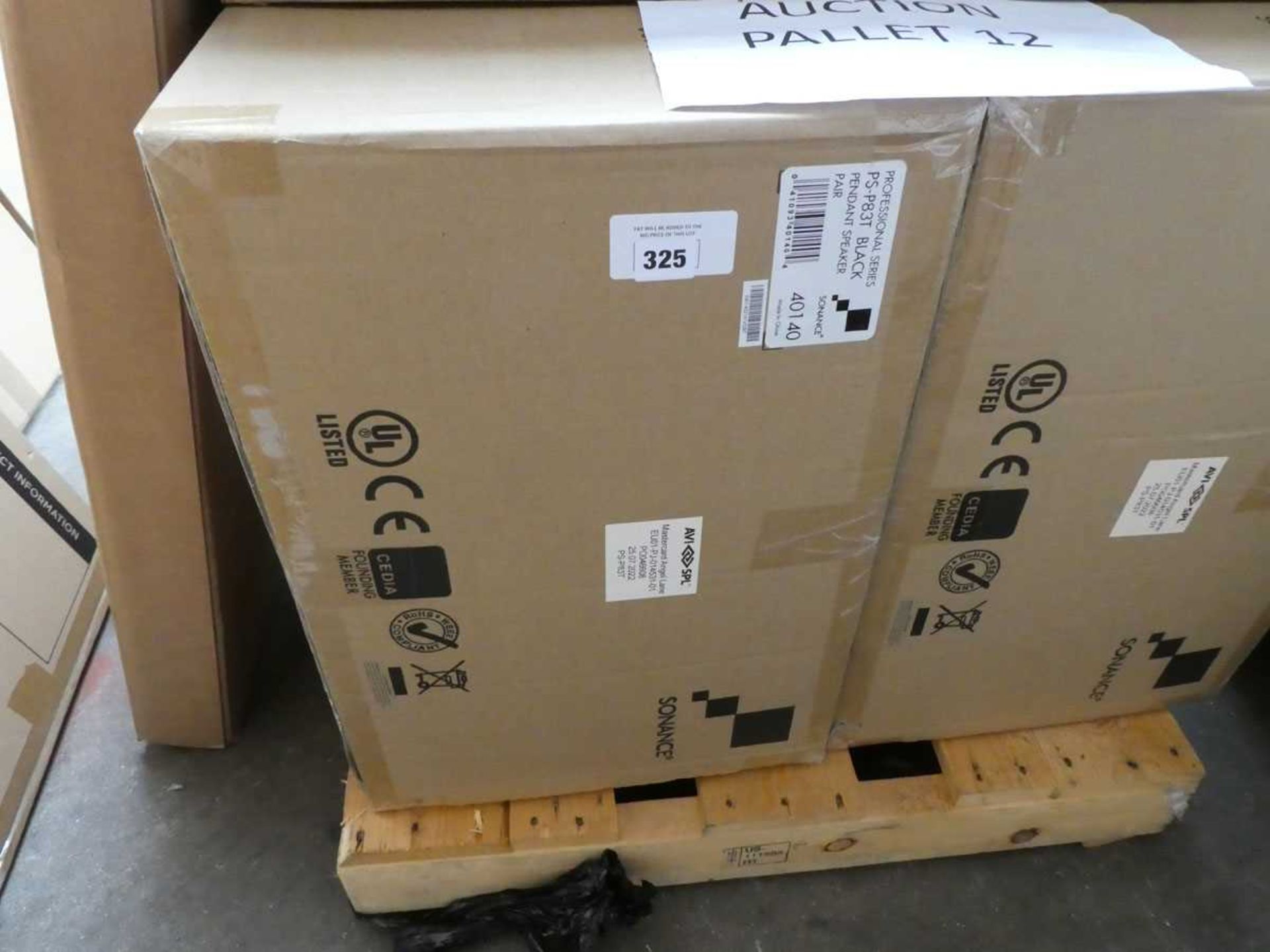 +VAT Boxed pair of Sonance Professional Series PSP83Tblk pendant speakers - Image 2 of 2