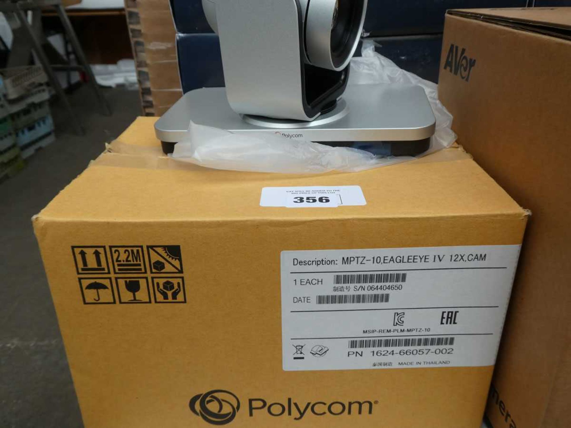 +VAT Polycom Eagle Eye 1V camera MPTZ10, comes with Eagle Eye digital extender - Image 2 of 2
