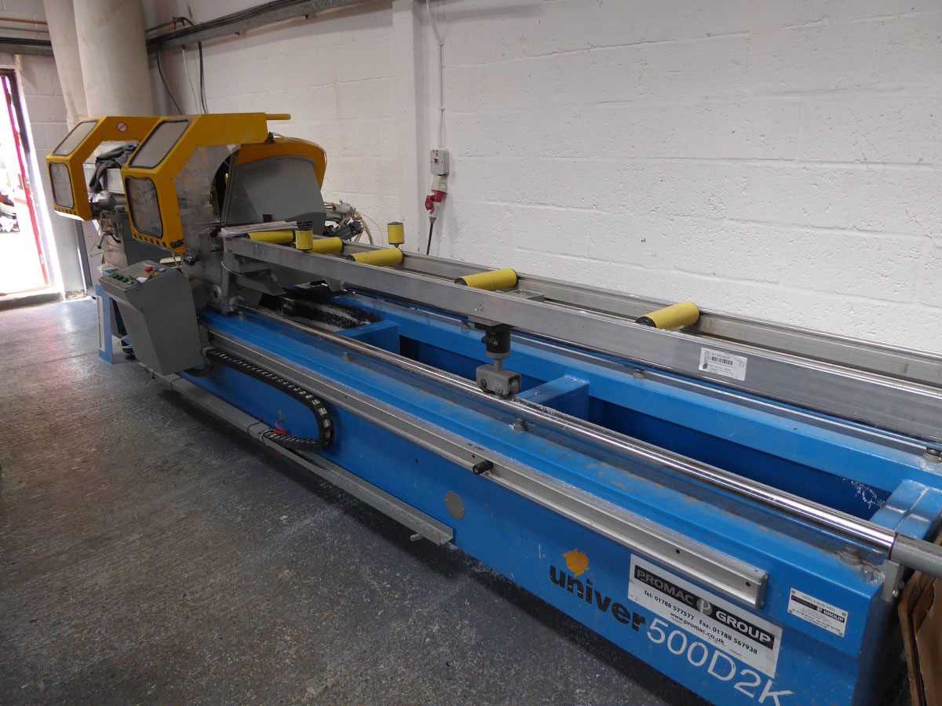 Pertici Univer 500D2K double head PVCu saw, year approx 2004 - Image 2 of 10