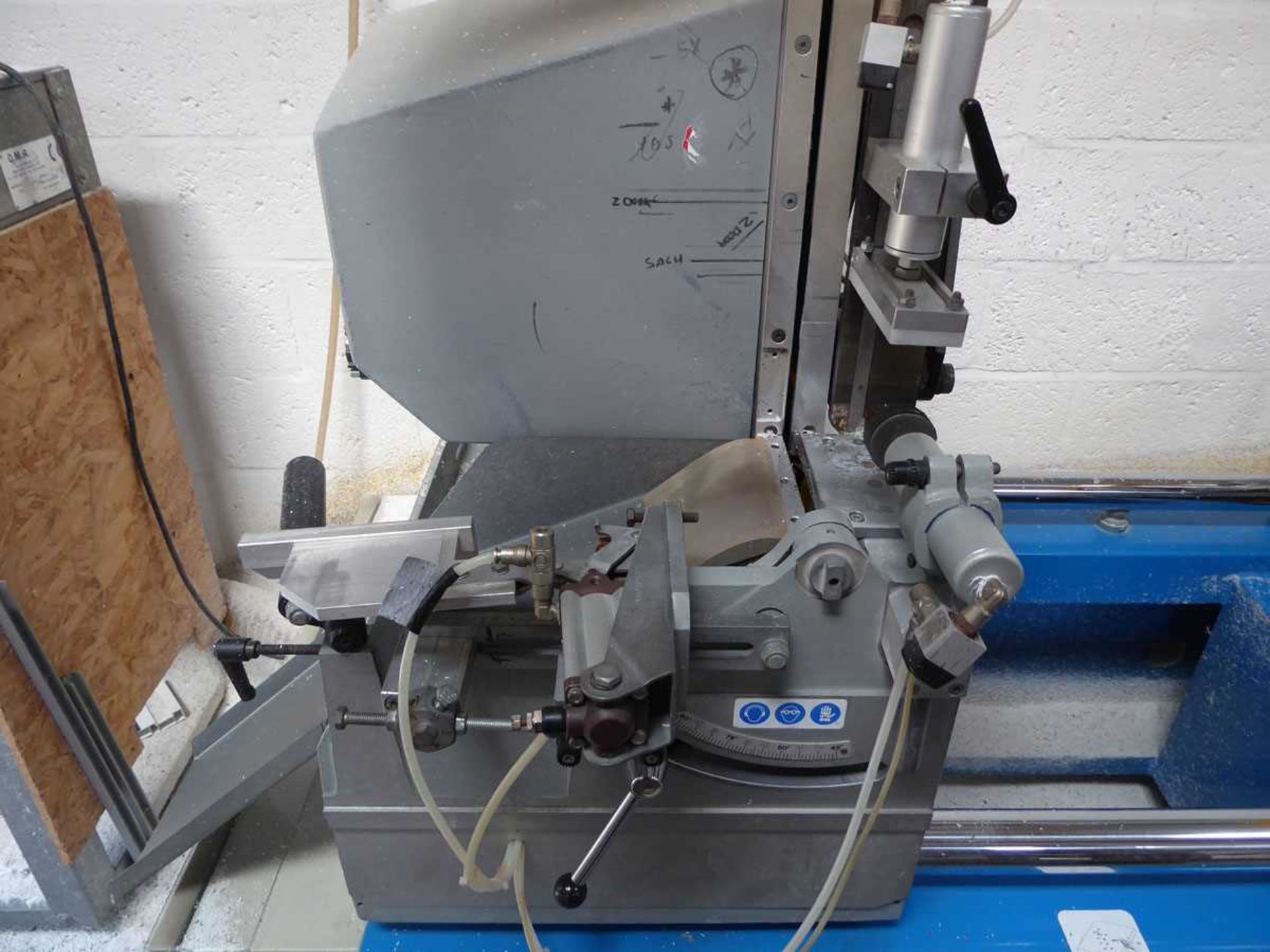 Pertici Univer 500D2K double head PVCu saw, year approx 2004 - Image 3 of 10