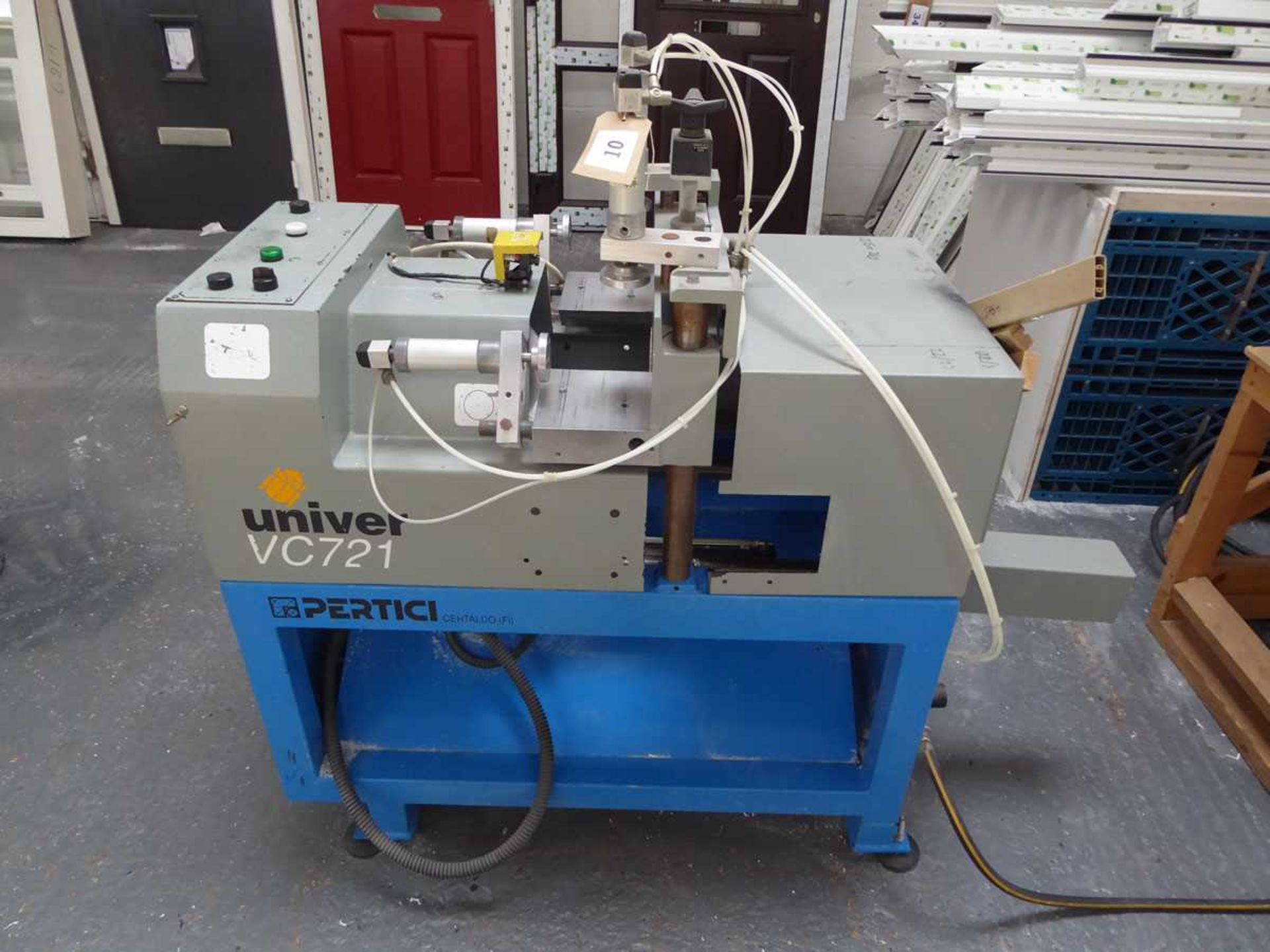 Pertici Univer VC721 semi automatic v-cutting machine, serial no. 03V209, 3 phase electric, year