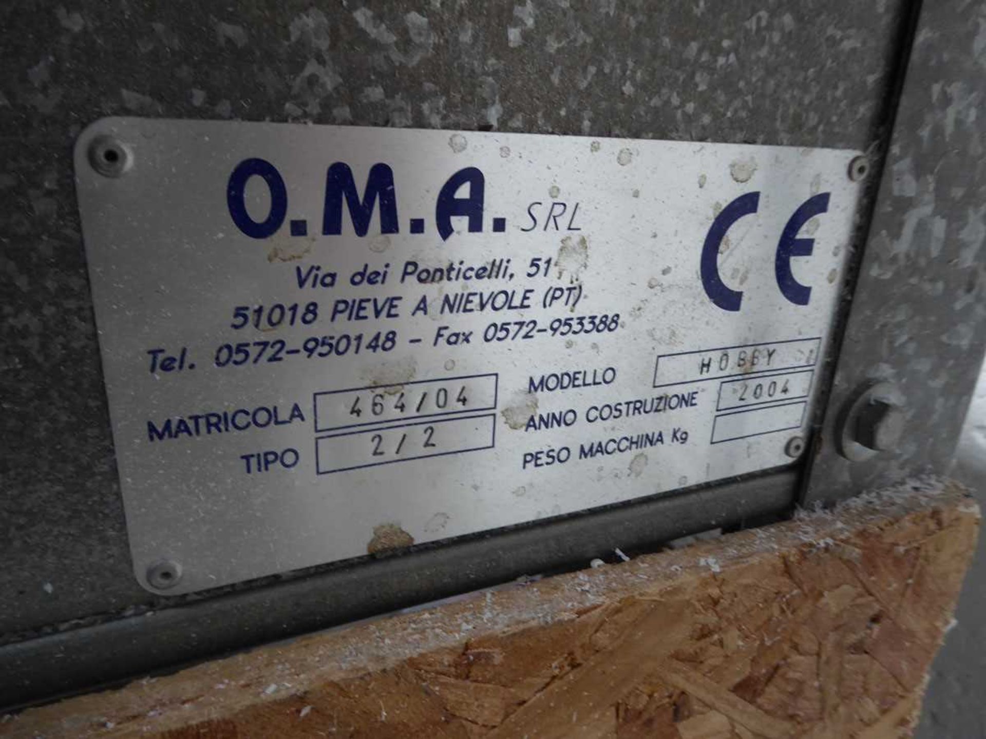 OMA Hobby 2 bag dust extraction unit, machine no. 464/04 type 2/2, year 2004 - Image 4 of 4