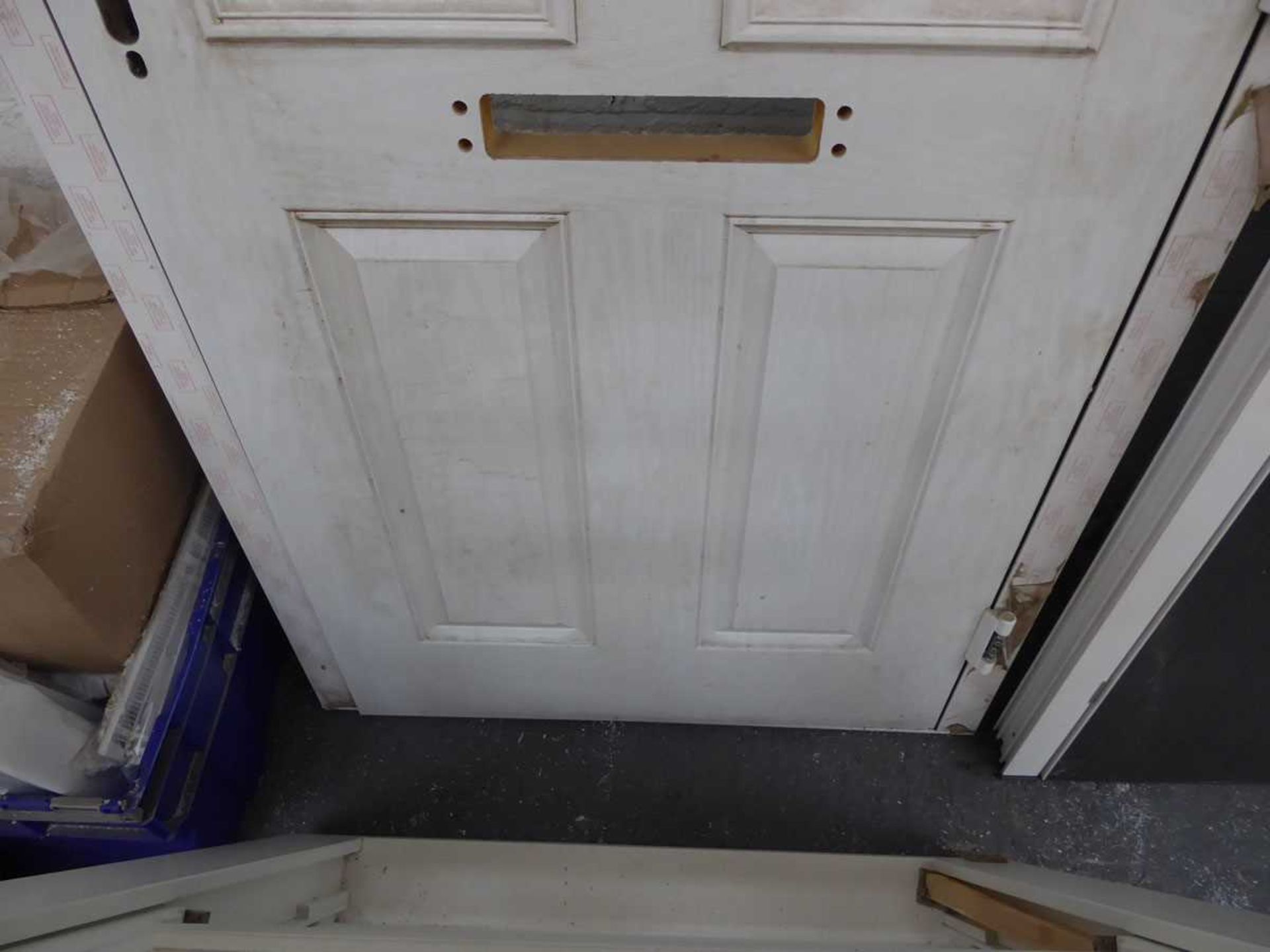 White PVCu exterior door with frame - Image 3 of 3