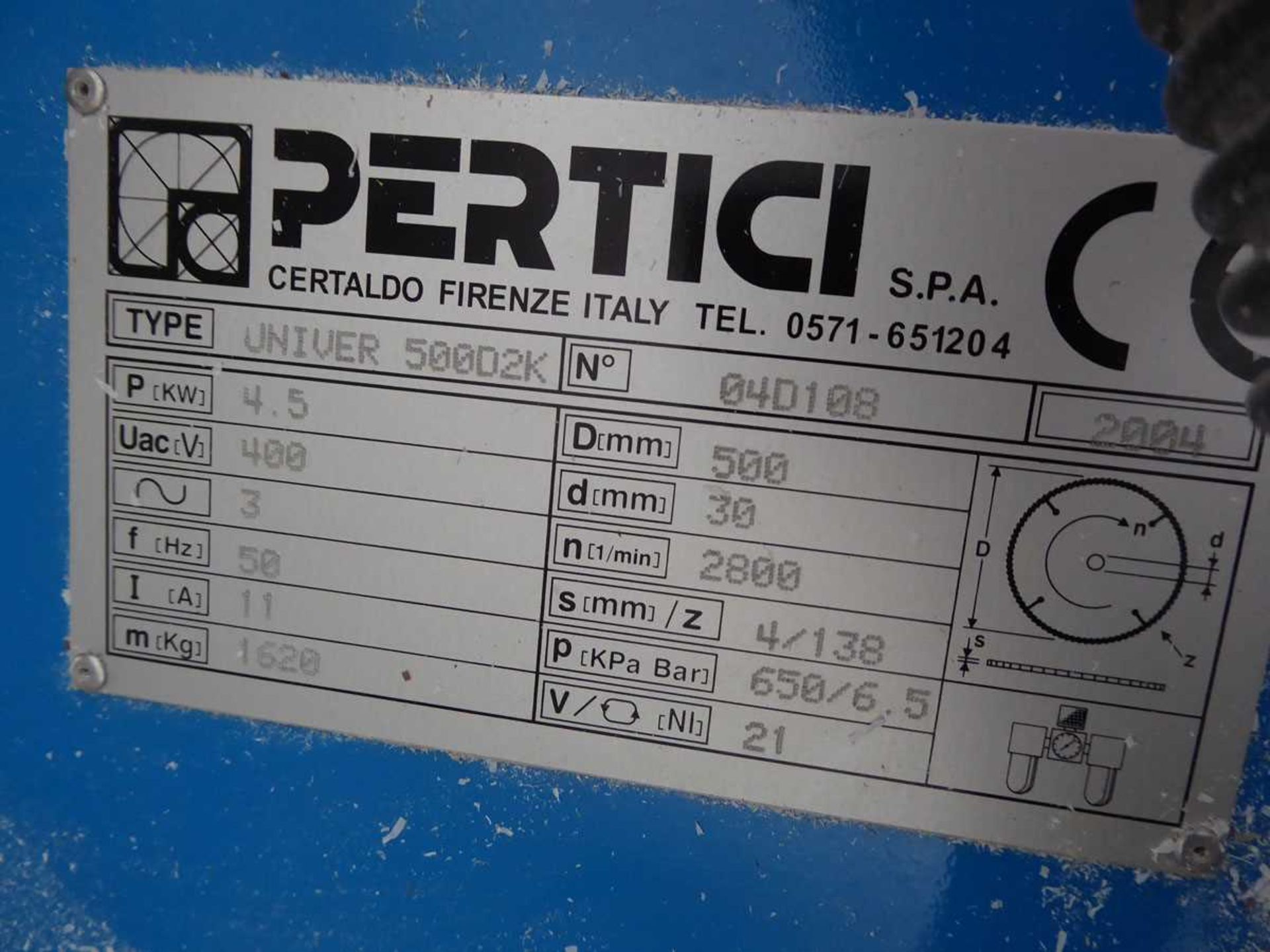 Pertici Univer 500D2K double head PVCu saw, year approx 2004 - Image 9 of 10