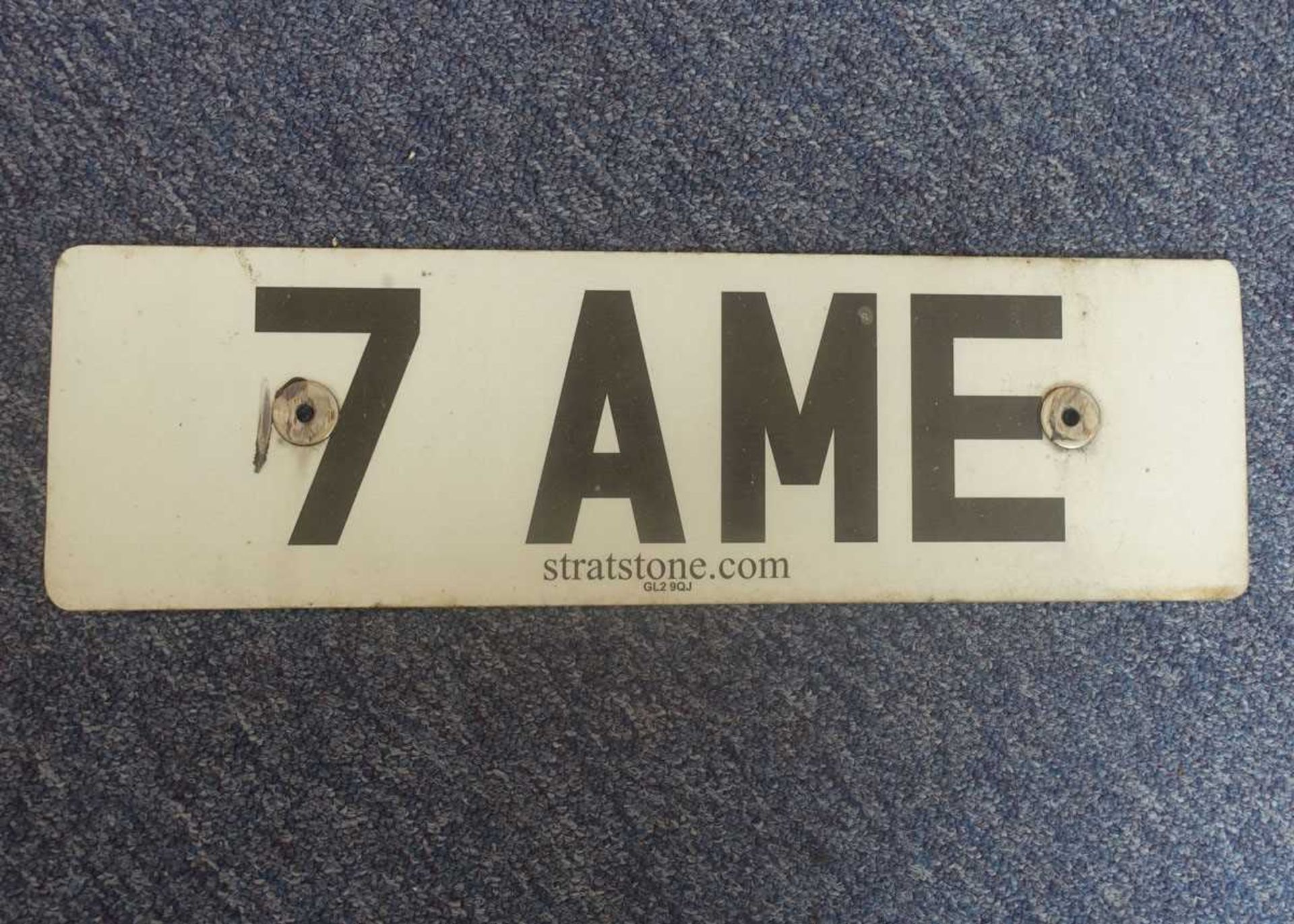 Cherished number plate on retention document (V778): "7 AME" - Bild 2 aus 3
