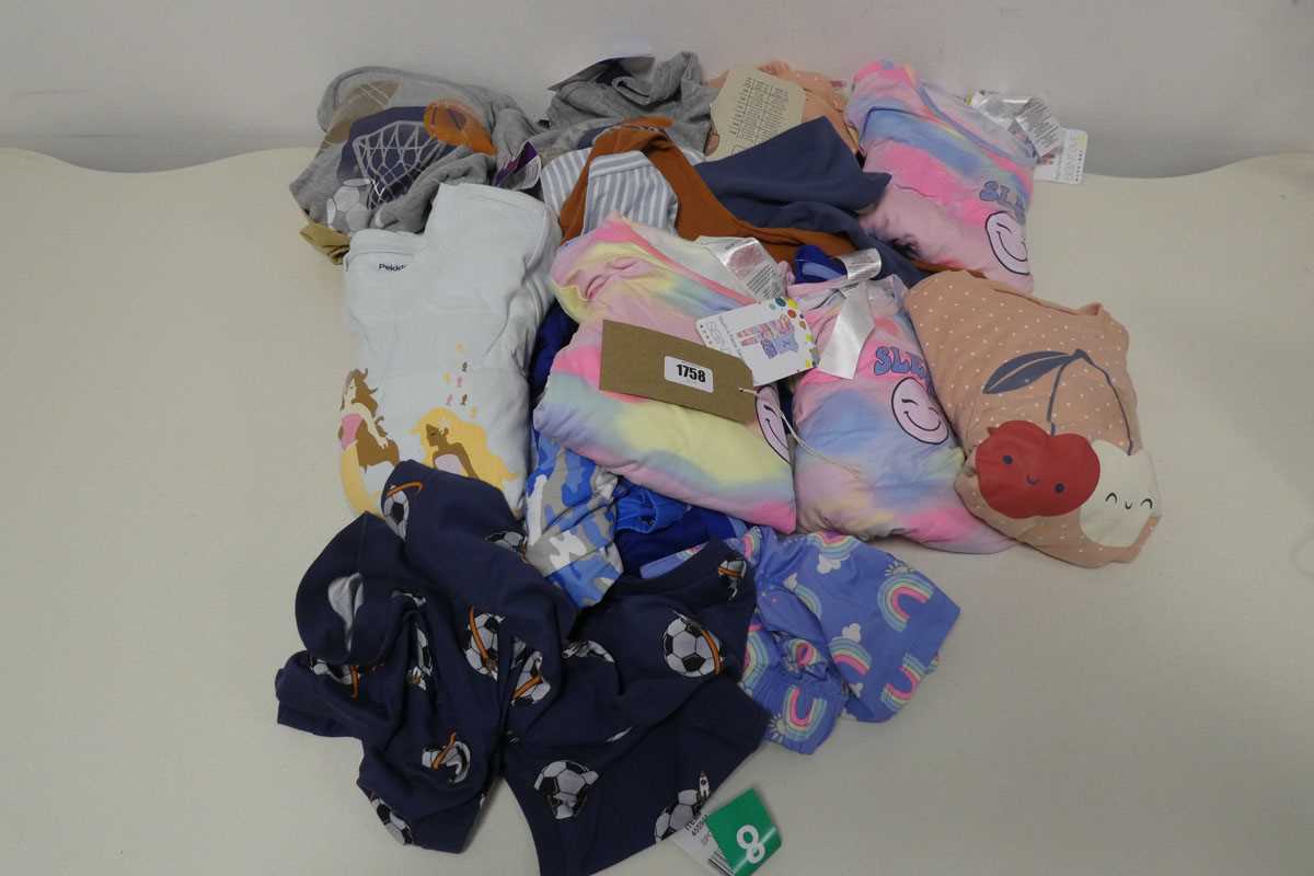 A mixed bag of children's pyjamas / loungewear by pekkle & Saint Eve.