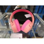 +VAT Pair of Belkin pink headphones for children with case