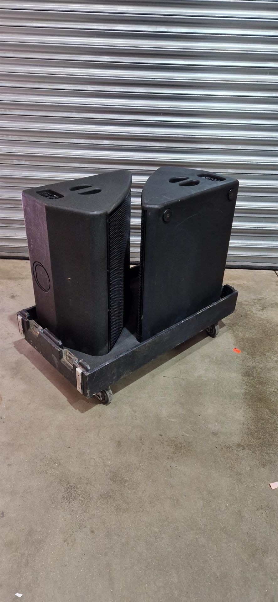 A Pair of Turbosound TFM-560 bi-amped floor monitors in Flight Case (located at Production Hire,