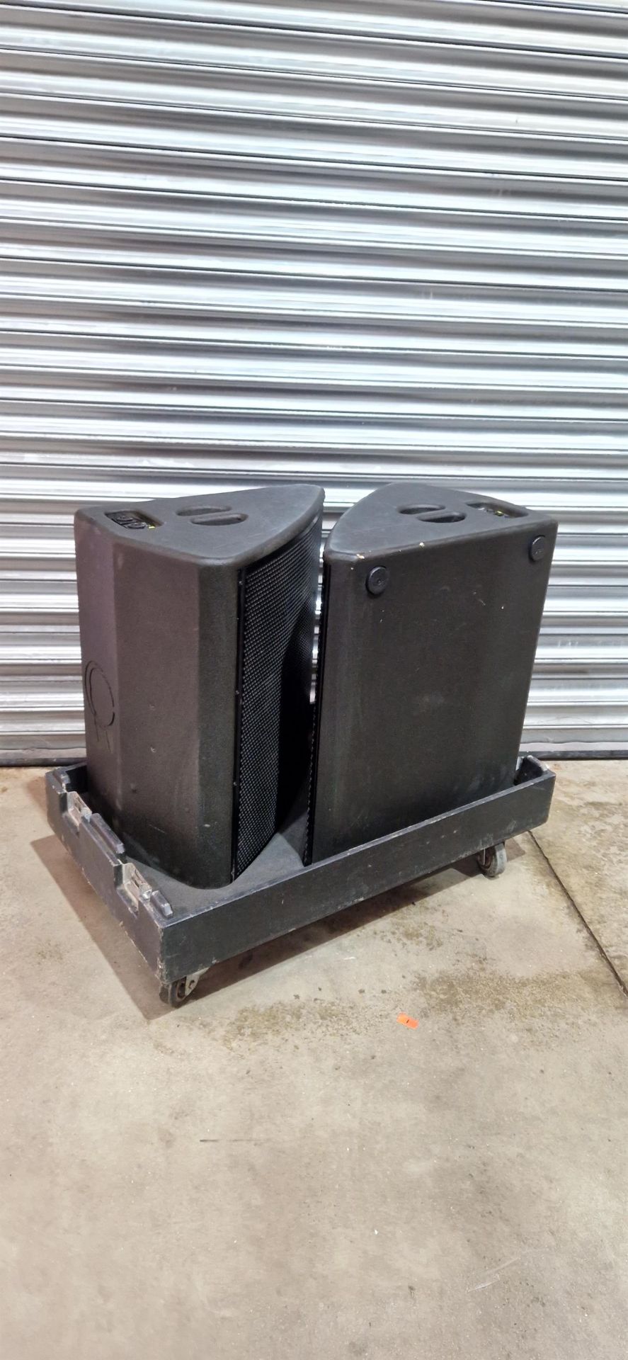 A Pair of Turbosound TFM-560 bi-amped floor monitors in Flight Case (located at Production Hire,