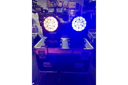 2 Clay Paky B-EYE K10 Wash Moving Head Lights with Flight Case, Powercon, Hook Clamps and Safety ( - Image 2 of 10