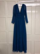 Richard Designs Bridesmaid Or Prom Dress In Size 8 Mid Blue Style RDM1059