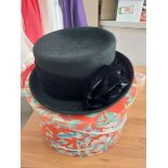 Black Hat With Hat Box