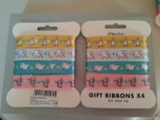 Baby Ribbons From Paperchase. 12 Packs of 4 Different Colours