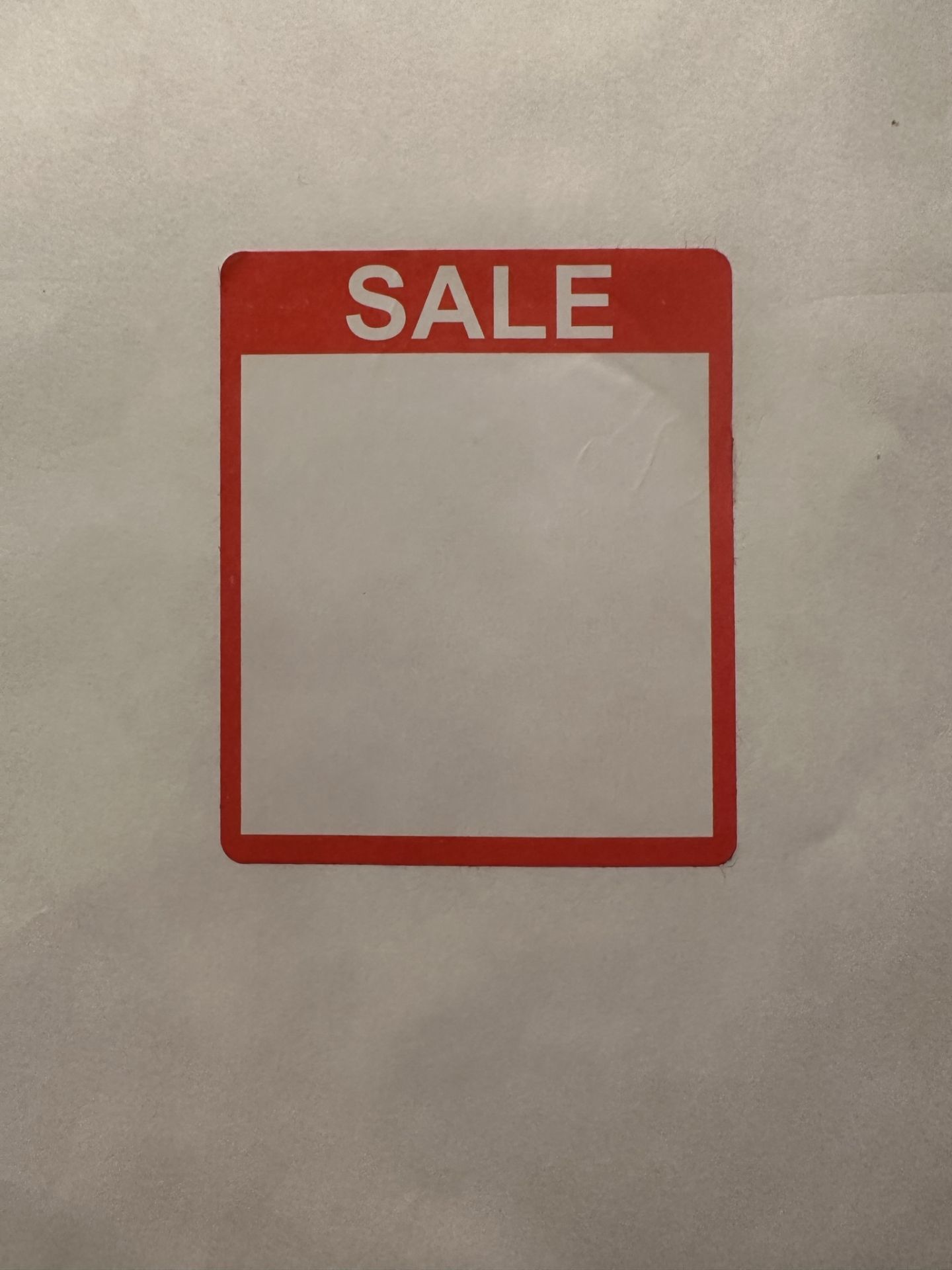 1000 Bright Red Sale Price Point Stickers, Sticky Labels 40 x 50