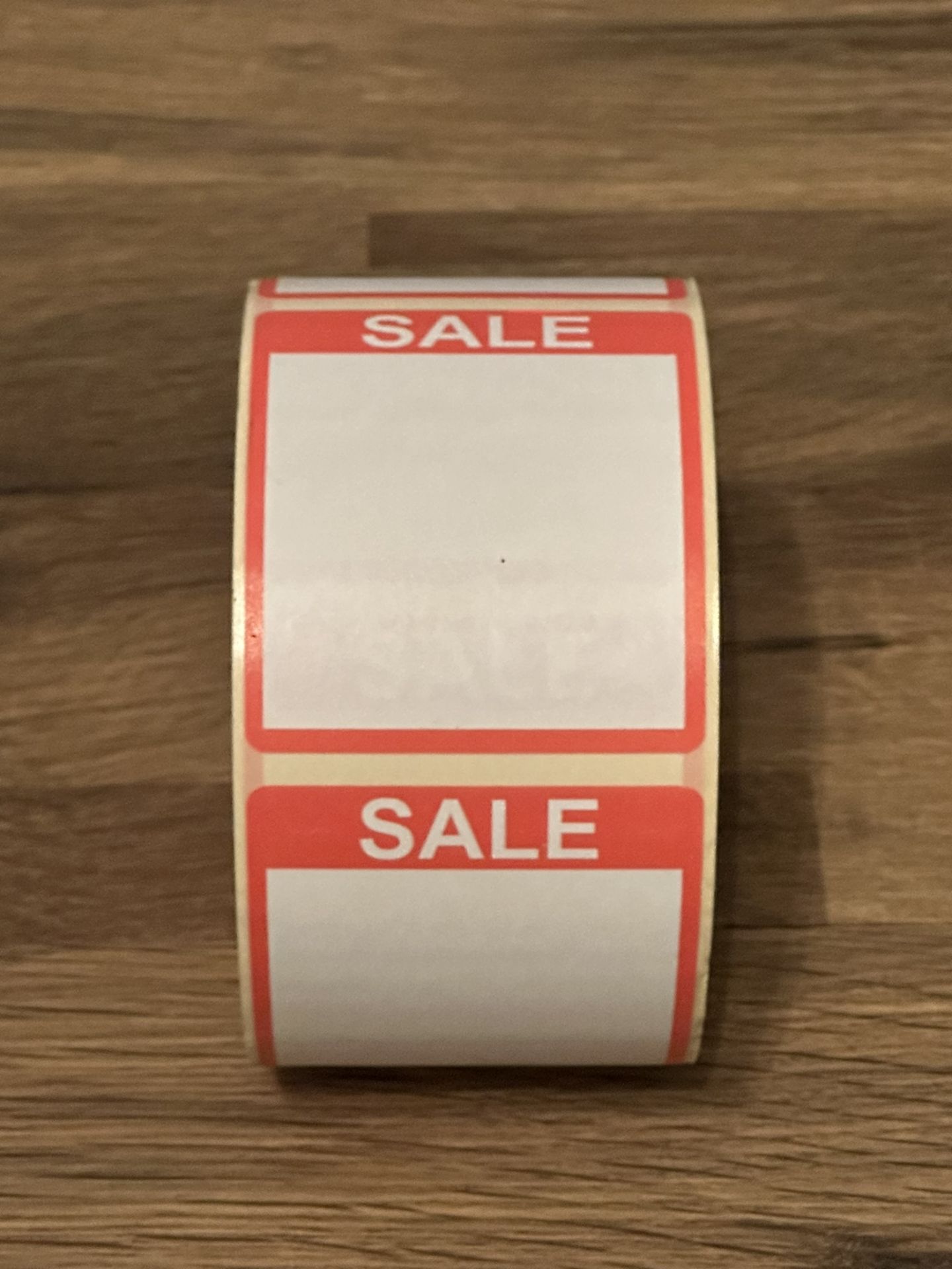 1000 Bright Red Sale Price Point Stickers, Sticky Labels 40 x 50