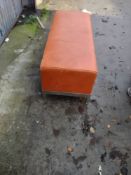 Vintage Look Leather Foot Stool 113*44*44cm Sourced From Luxury House Clearance