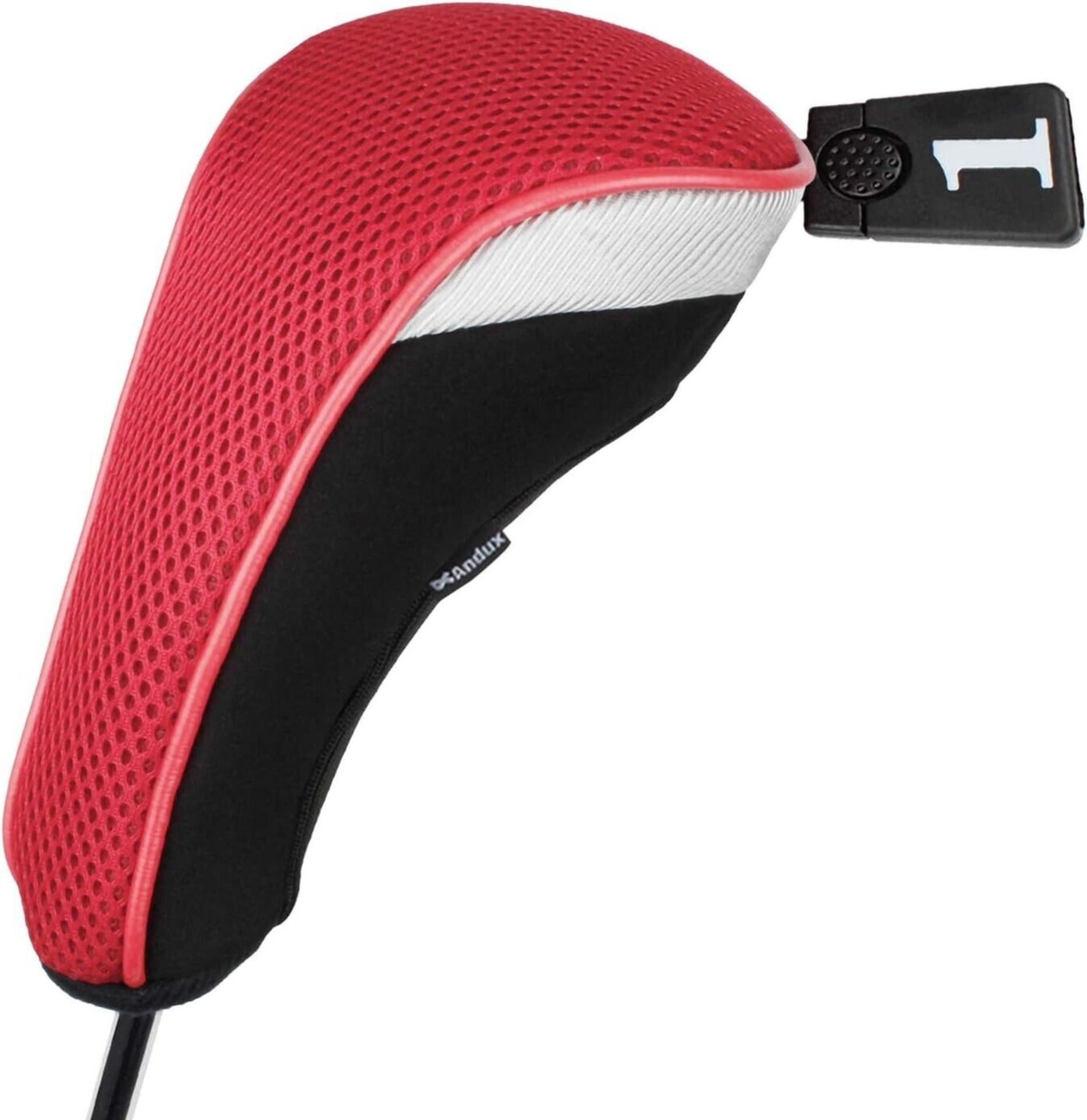 Andux Golf Wood Head Cover 460cc Driver, No Neck Extension, Red. - Image 2 of 2