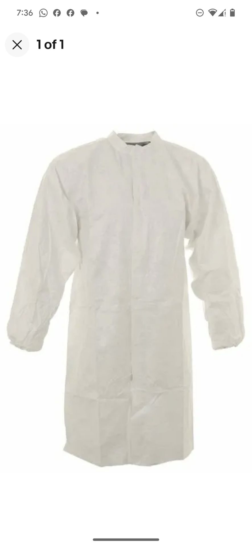 70 Disposable Lab Coats New