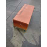 Vintage Look Leather Foot Stool 113*44*44cm Sourced From Luxury House Clearance