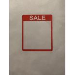 1000 Bright Red Sale Price Point Stickers, Sticky Labels 40 x 50