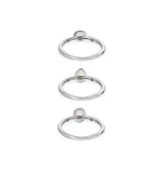 New! Set of 3 Ethiopian Welo Opal Stackable Ring Sterling Silver