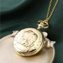 New! STRADA Japanese Movement Retriever Pattern Water Resistant Pocket Watch