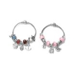 New! Set of 2 - Multi Colour Austrian Crystal Bracelets