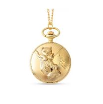 New! STRADA Japanese Movement Maine Coon Pattern Pocket Watch