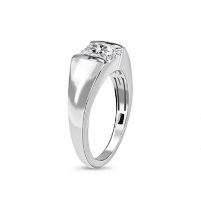 New! Finest CZ Signet Ring in Sterling Silver