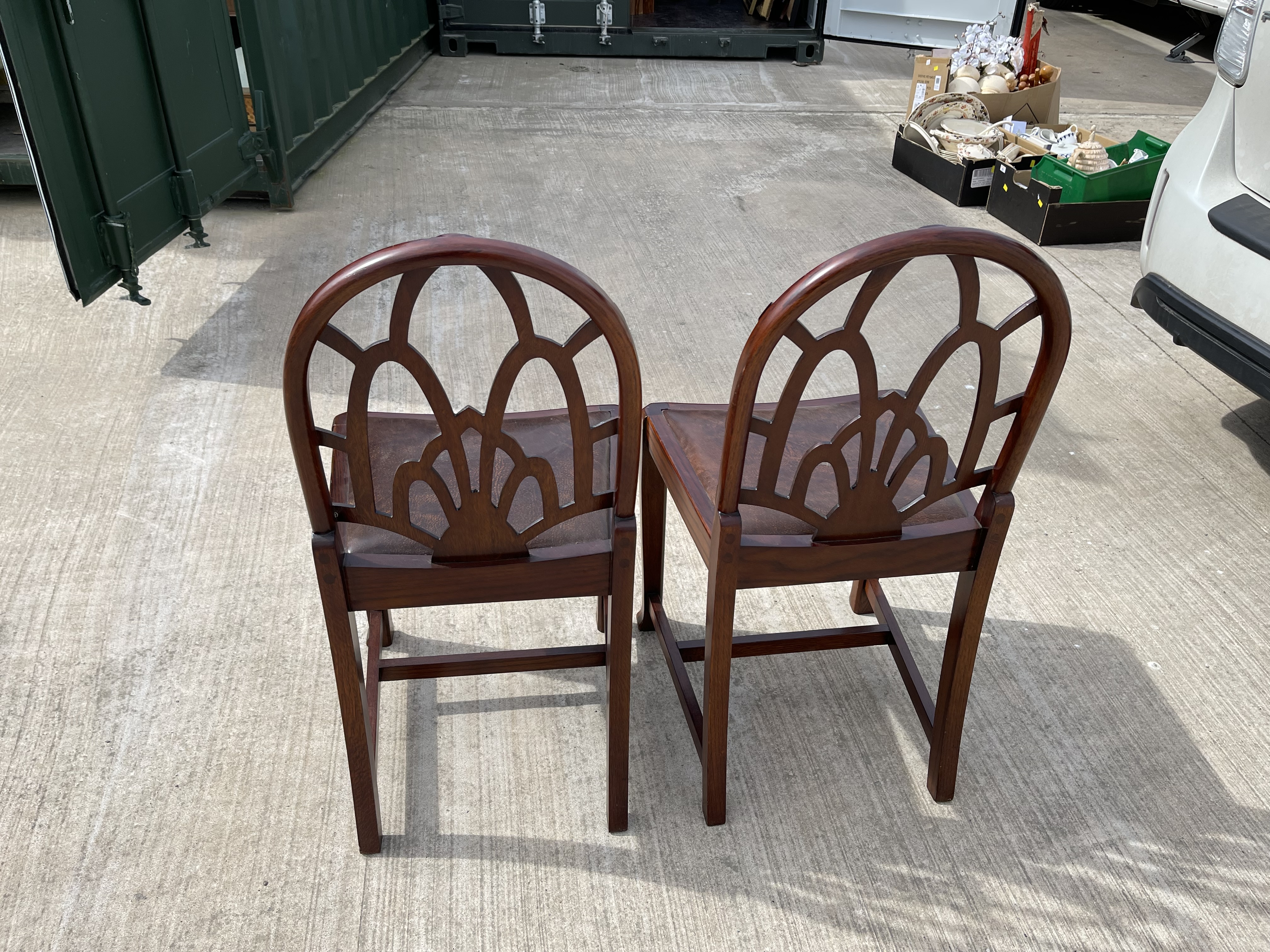 Pair of Vintage Gothic Chairs - Image 5 of 5