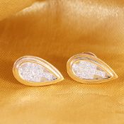 IGI Certified 14 K / 585 Yellow Gold Diamond Earring Studs