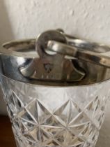 Late 19th Century Crystal & Sterling Ice Bucket