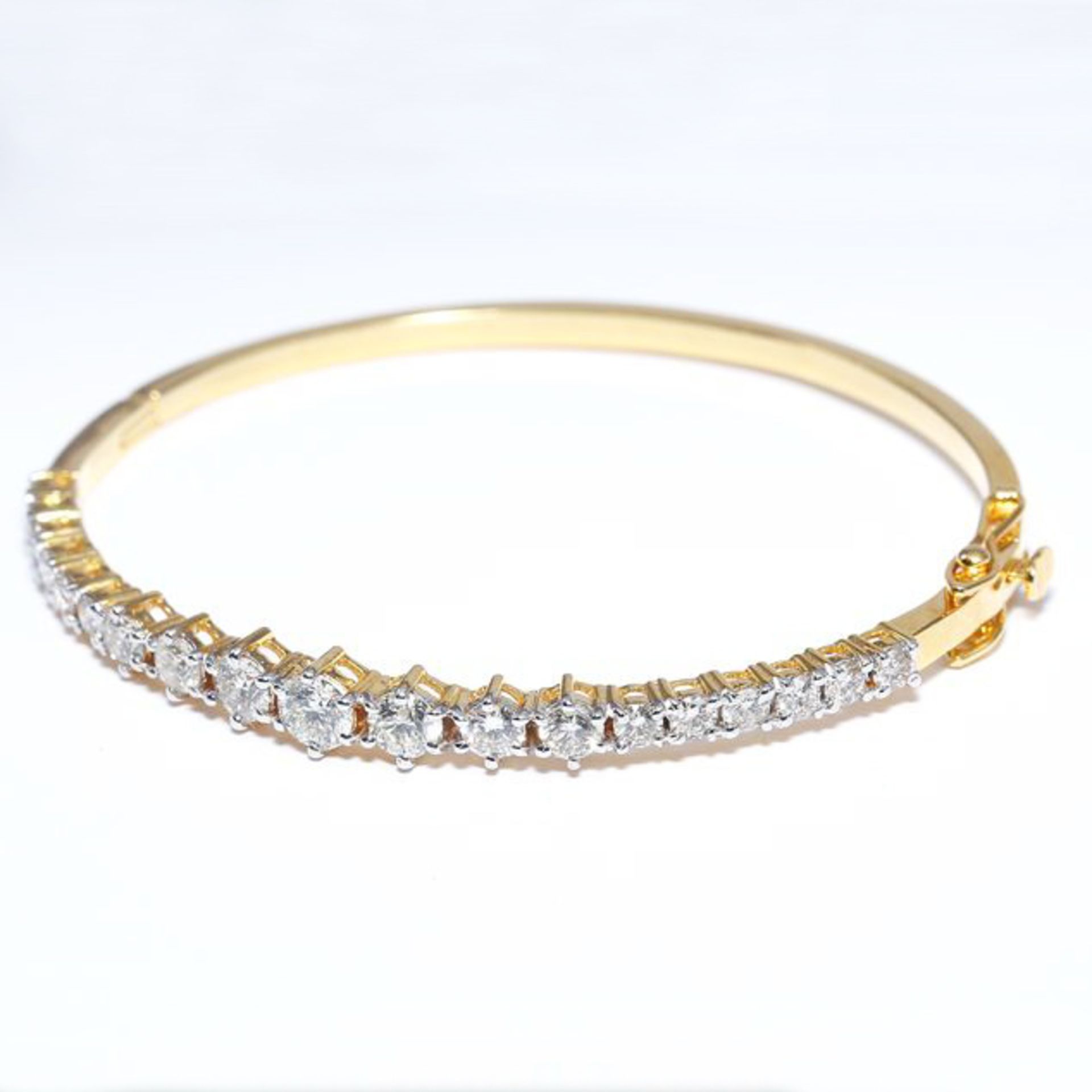 IGI Certified 14 K / 585 Yellow Gold Diamond Bracelet - Image 8 of 10