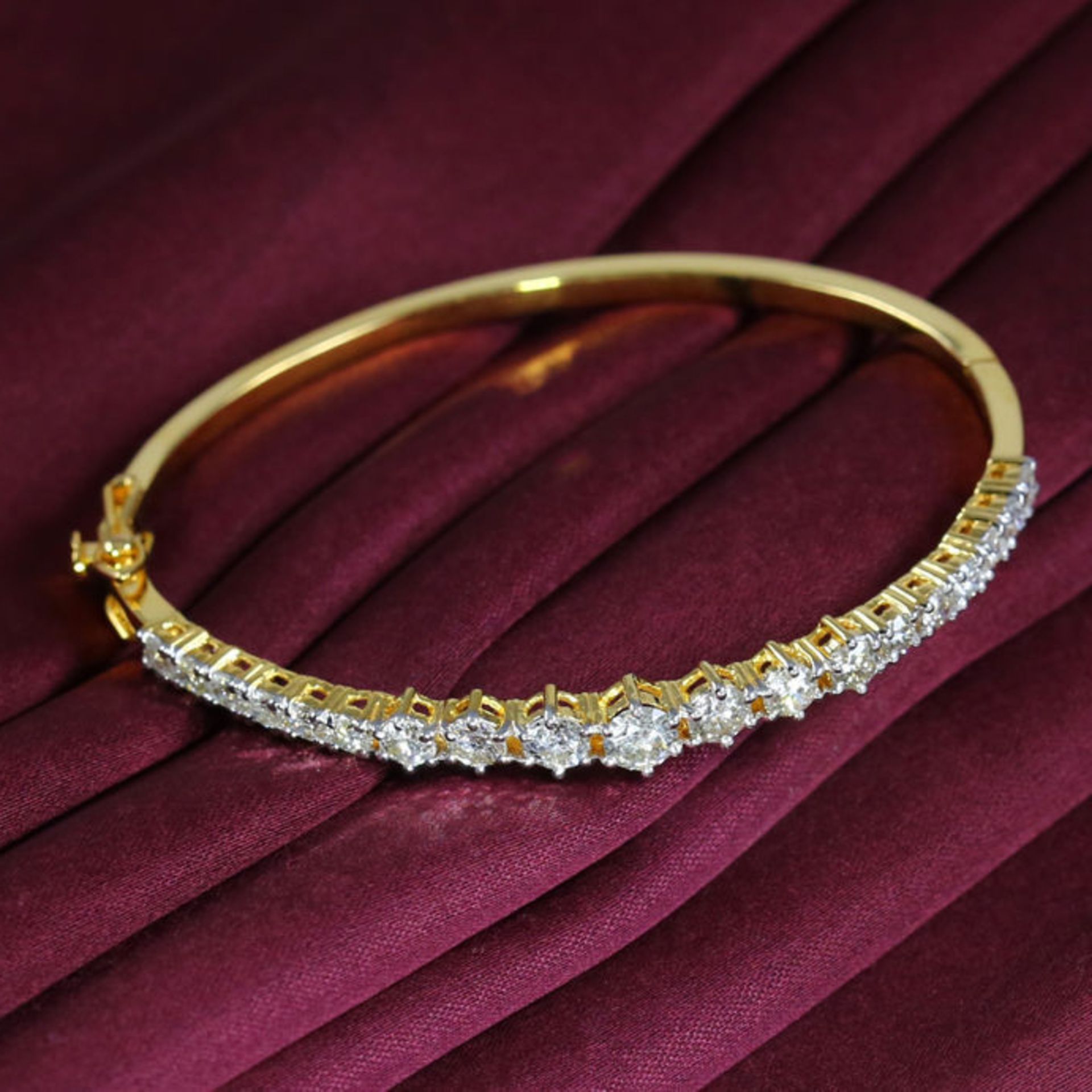 IGI Certified 14 K / 585 Yellow Gold Diamond Bracelet - Image 3 of 10