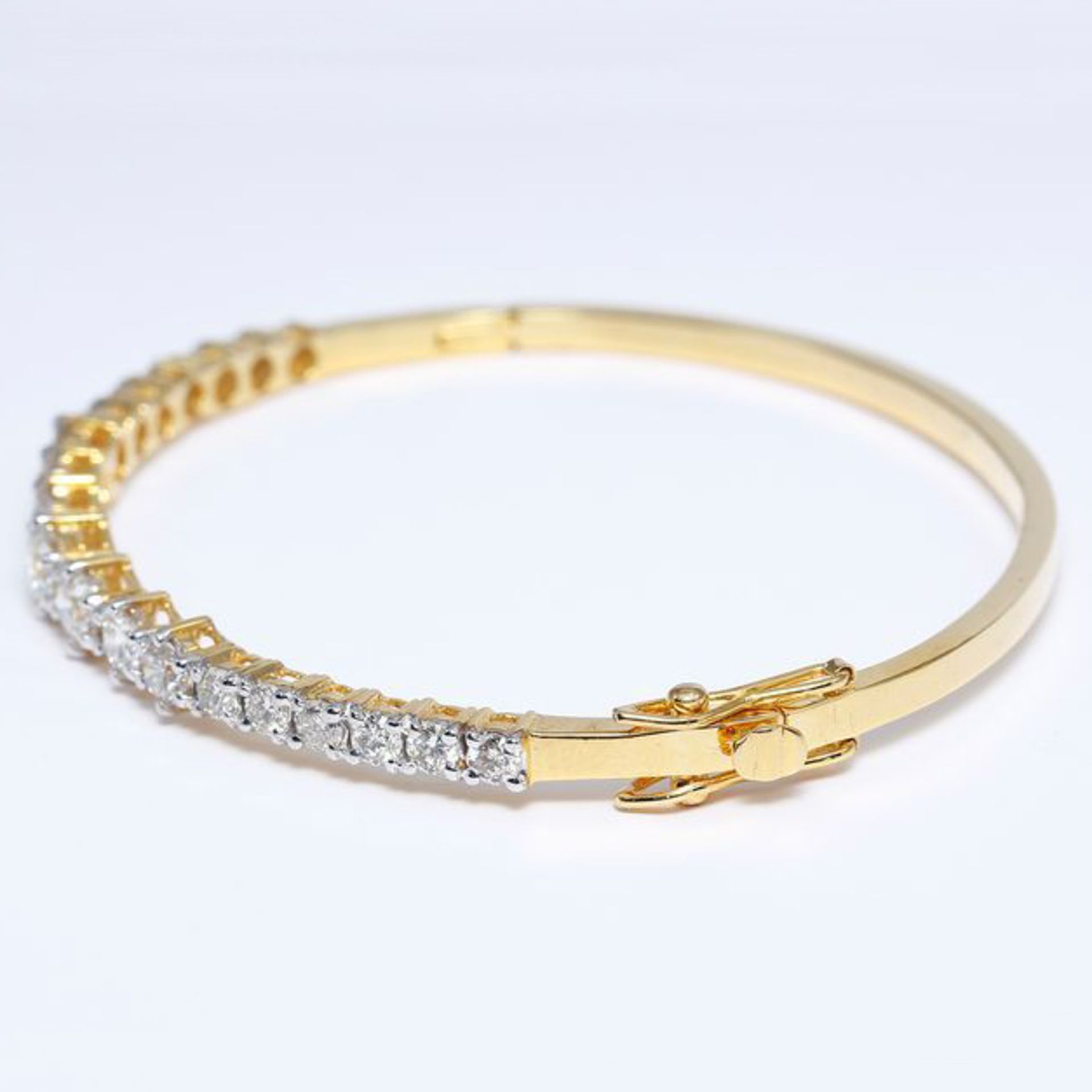 IGI Certified 14 K / 585 Yellow Gold Diamond Bracelet - Image 6 of 10