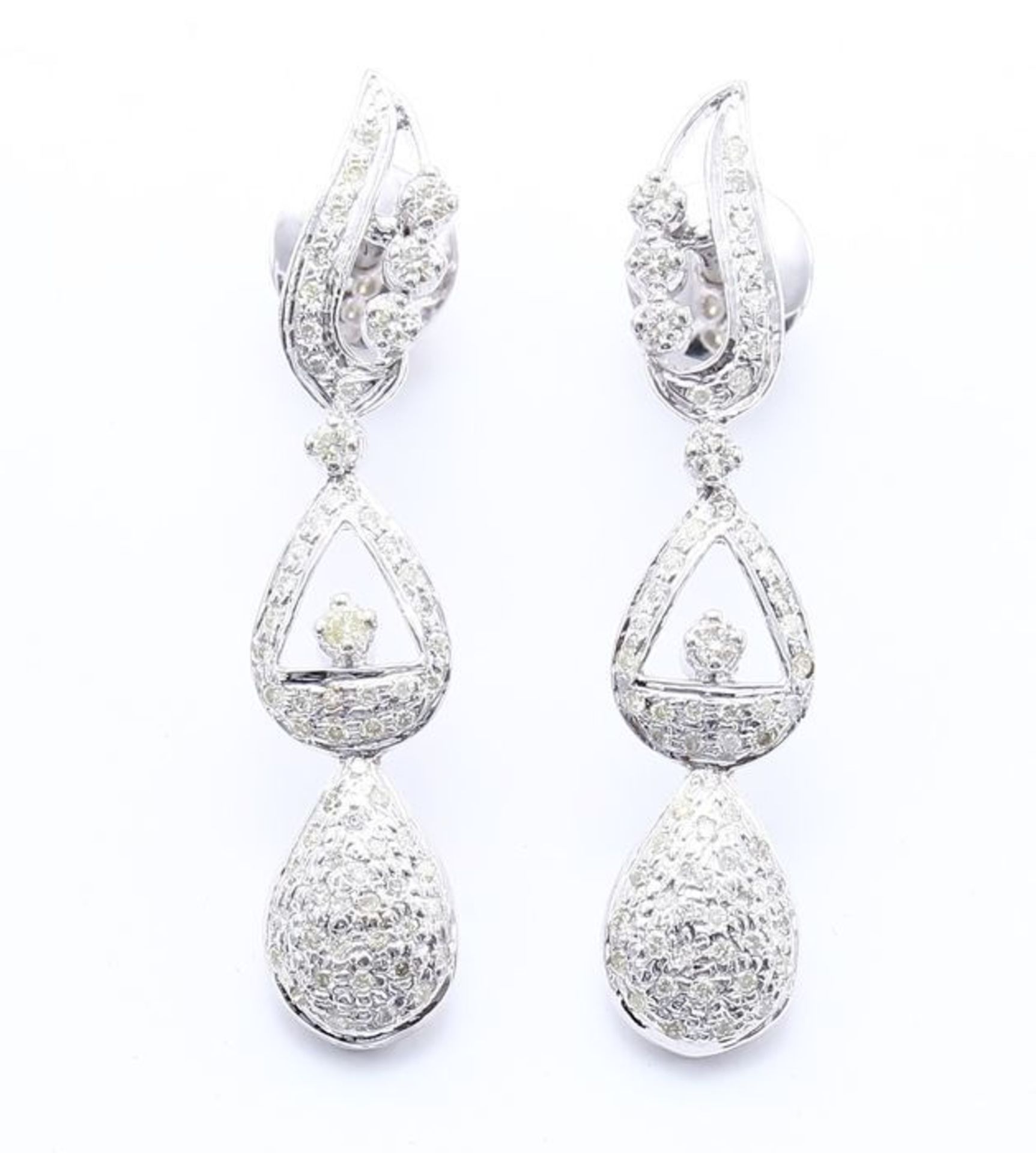 IGI Certified 14 K Diamond Necklace with Matching Diamond Earrings - Image 9 of 12