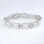 14 K / 585 White Gold Diamond Bracelet