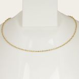 18 K / 750 Hallmarked Yellowand White Gold Chain Necklace