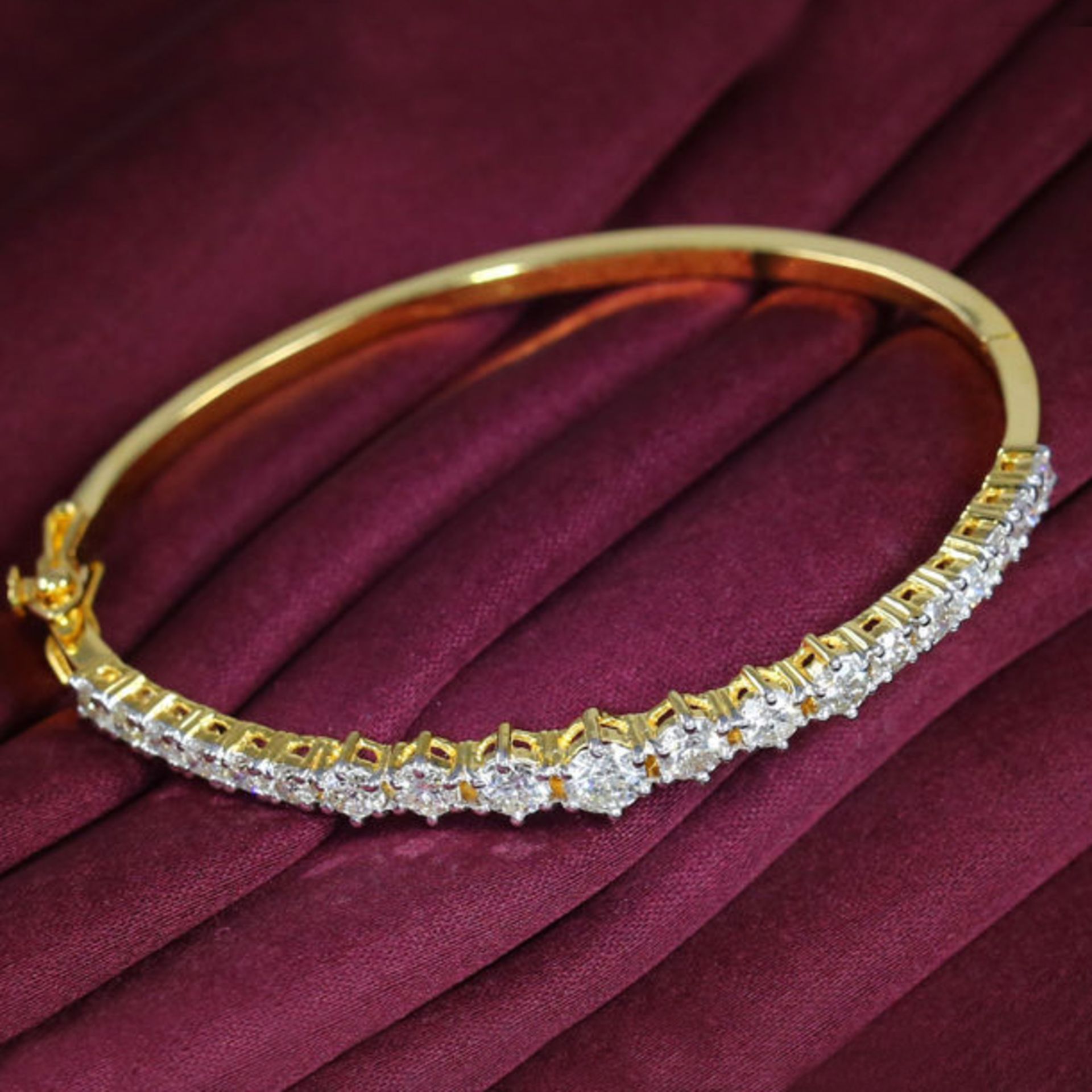 IGI Certified 14 K / 585 Yellow Gold Diamond Bracelet - Image 7 of 10