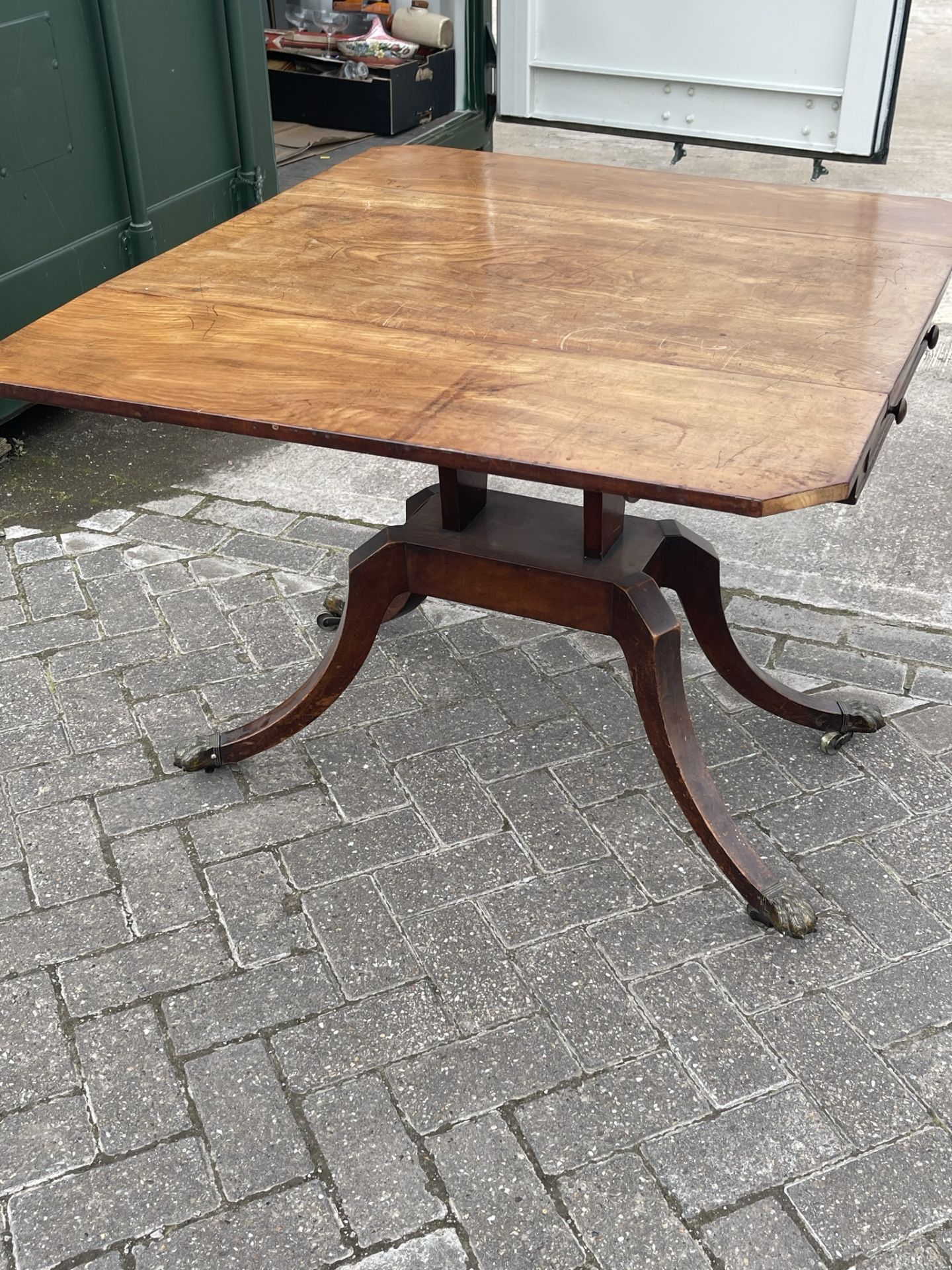 Regency Pedestal Claw Foot Table