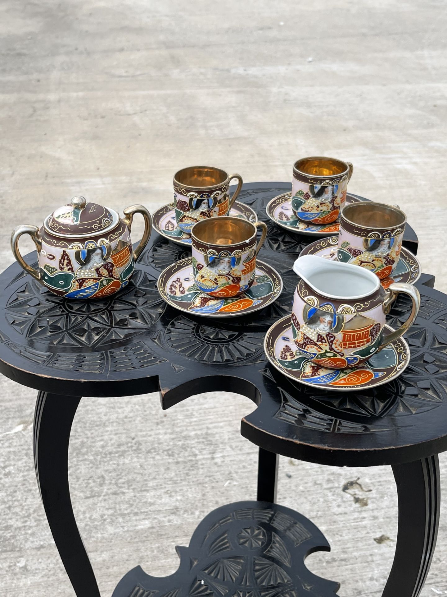 Satsuma Dragonware Tea Service - Image 3 of 15