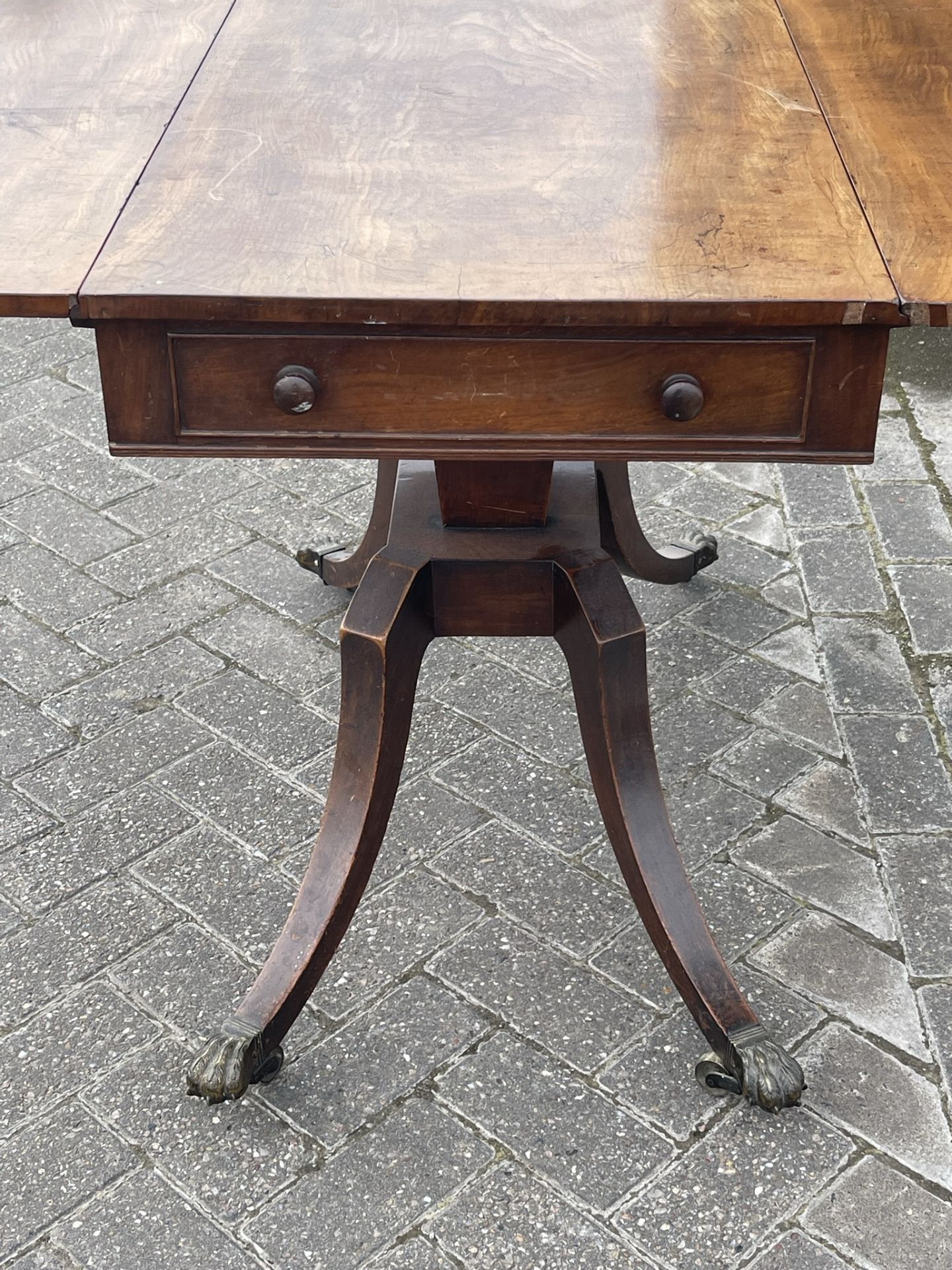 Regency Pedestal Claw Foot Table - Image 10 of 21