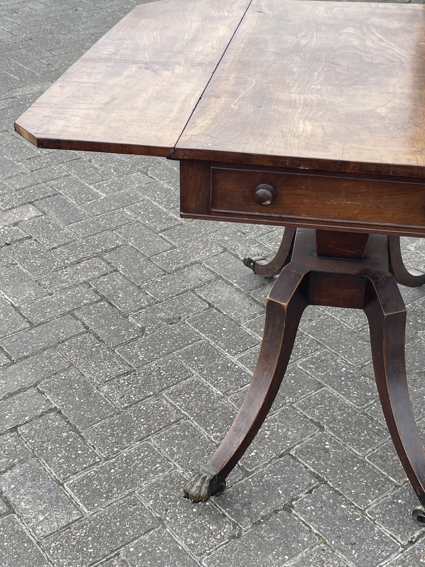 Regency Pedestal Claw Foot Table - Image 19 of 21