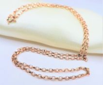 Rose Gold on Sterling Silver 20 inch Necklace New with Gift Pouch