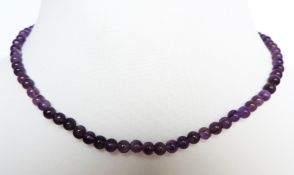 Vintage  Amethyst Bead Necklace 18 inches