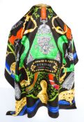 Vintage HERMES Paris Etriers Silk Scarf by Françoise De La Perriere c. 1980's